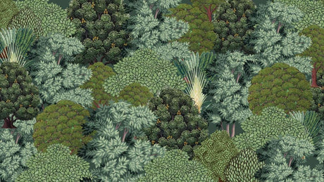 Tropical forest wallpaper design file showing detailed palm and foliage pattern