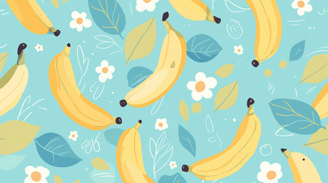 Banana and daisy pattern design file showing intricate details and true colors