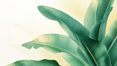 Banana leaf wallpaper design file showing detailed green botanical pattern