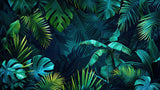 Birds of Paradise and Monstera leaves design file showing intricate botanical pattern details