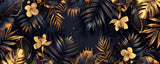 Design file of black and gold palm leaf pattern showing intricate metallic details