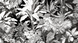 Papel Pintado Mural Tropical | Diseño Botánico en Blanco y Negro