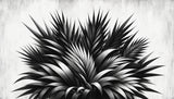 Black and white palm leaves design file showing detailed botanical pattern and sharp contrast