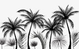 Black and white palm tree design file showing detailed frond pattern and arrangement