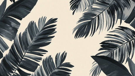 Black palm leaves on beige background design file showing detailed pattern and texture