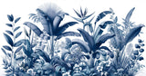 Blue Botanical Paradise design file showing detailed palm fronds and exotic flora pattern