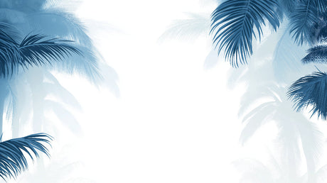 Blue palm leaves design file showing detailed tropical pattern and texture