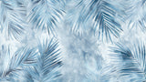 Blue Palm Leaves Wallpaper design file showing detailed watercolor pattern and texture