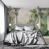Paradise arch mural transforming a home office space