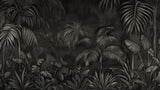 Dark palm leaves pattern design file showing intricate leaf details and rich contrasts