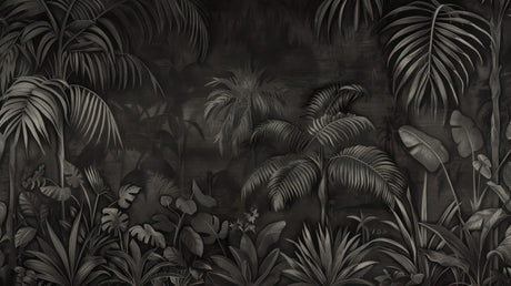 Dark palm leaves pattern design file showing intricate leaf details and rich contrasts