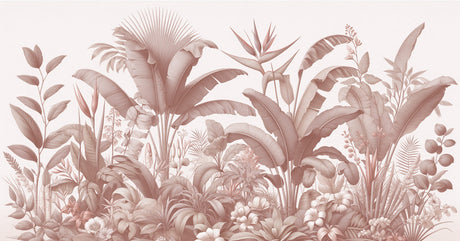 Rose gold tropical palm leaves design file showing intricate botanical pattern details