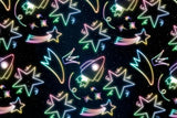 Tropical flamingo under moonlight design file showing intricate pattern details and rich colors