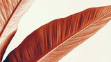 Orange banana leaf wallpaper design file showing intricate botanical pattern and rich terracotta tones
