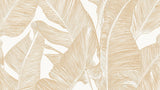 Golden banana leaf pattern design file showing intricate botanical details on white background