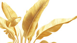 Tropical banana leaves design file showing detailed golden pattern on white background
