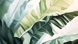 Large banana leaf design file showing detailed tropical pattern and rich green tones