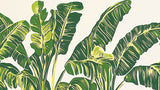 Large banana leaf pattern design file showing detailed green botanical illustration