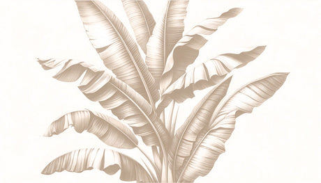 Large beige banana leaves design file showing intricate botanical pattern and natural textures