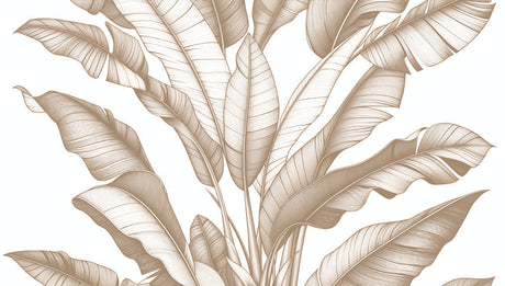 Beige banana leaves design file showing detailed botanical pattern and texture