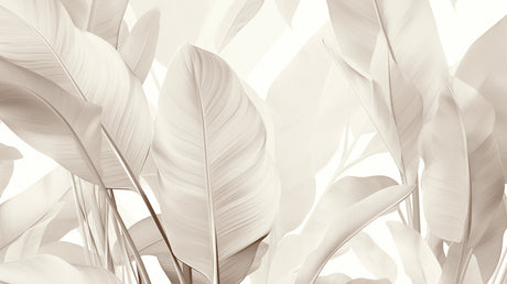Large beige tropical leaves design file showing detailed leaf pattern and texture