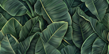 Large banana leaves design file showing intricate botanical pattern details