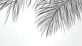 Black and white palm leaves design file showing the full pattern of this minimalist tropical wallpaper