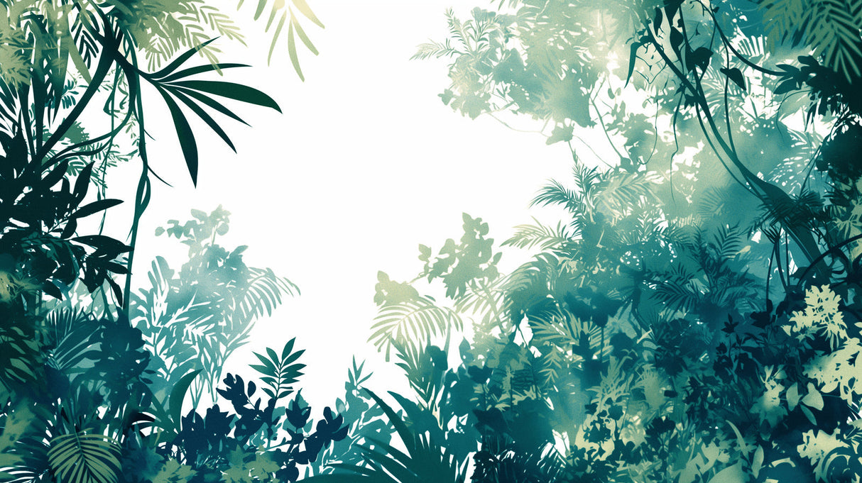 Misty jungle leaves design file showing detailed tropical foliage pattern
