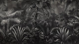 Design file showing detailed black and white palm leaves pattern