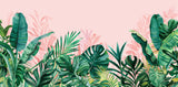 Monstera leaves on pink background design file showing detailed leaf pattern
