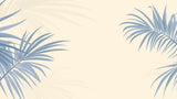 Blue and beige palm leaves design file showing the detailed pattern and natural movement of the wallpaper