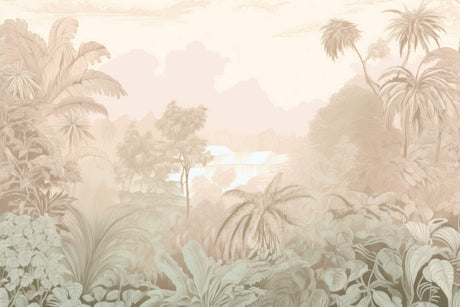 Tropical palm tree landscape design file showing full pattern and color details