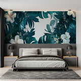 Tropical Wall Mural bringing nature indoors in a dining room