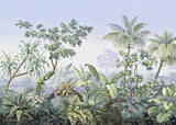 Tropical botanical paradise design file showing detailed hand-painted foliage pattern