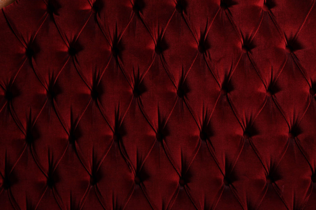 Design file of burgundy velvet 3D tufted pattern showing detailed texture and diamond quilting