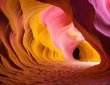 Desert Mural Wallpaper | Antelope Canyon Waves in Pink and Gold