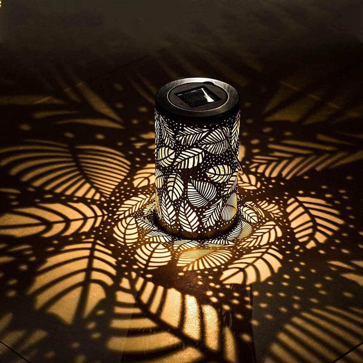 Solar Garden Lantern  Tropical Leaf Pattern - Product detail 5