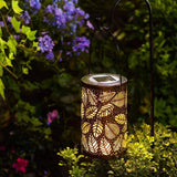 Solar Garden Lantern  Tropical Leaf Pattern - Product detail 4