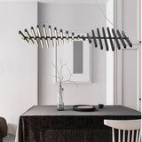 Modern LED Chandelier  Abstract Fishbone Design - Product detail 6