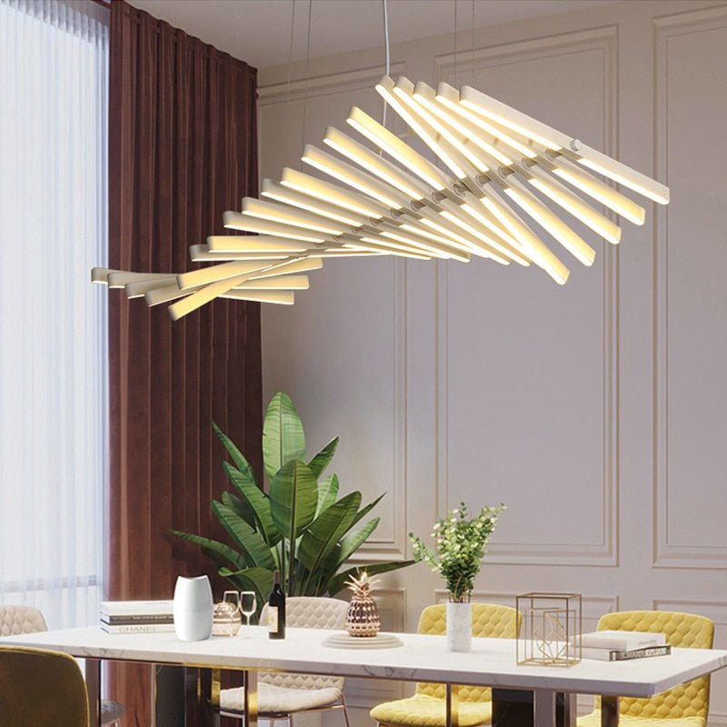 Modern LED Chandelier  Abstract Fishbone Design - Product detail 10