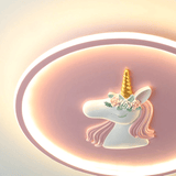 Kids Unicorn Ceiling Light  Pink LED Floral Design - Product detail 6