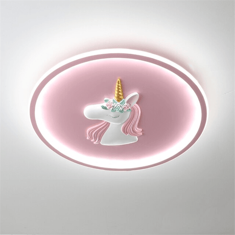 Kids Unicorn Ceiling Light  Pink LED Floral Design - Product detail 9