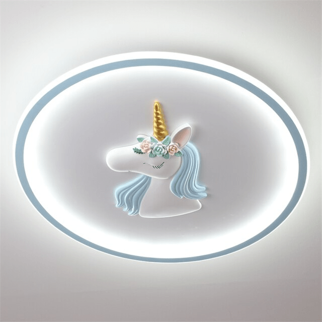 Kids Unicorn Ceiling Light  Pink LED Floral Design - Product detail 8