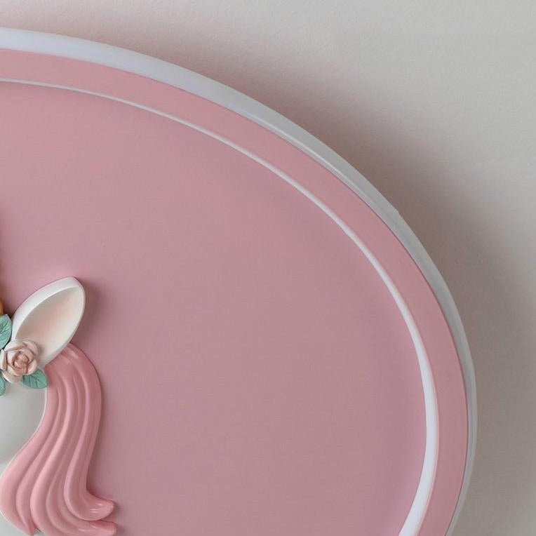 Kids Unicorn Ceiling Light  Pink LED Floral Design - Product detail 7