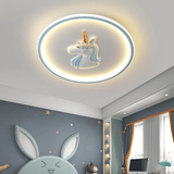 Kids Unicorn Ceiling Light  Pink LED Floral Design - Product detail 5