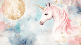 Unicorn and moon design file showing detailed pink and gold pattern with magical elements