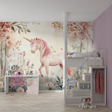 Enchanted Forest Wallpaper creating magic in a child's playroom