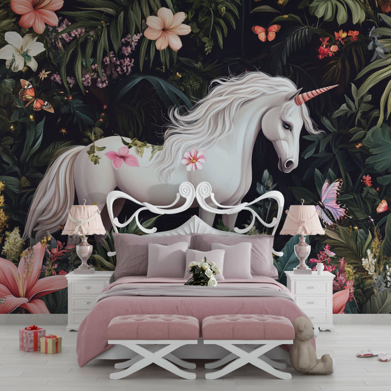 Enchanted Garden Wall Mural in a modern children's bedroom