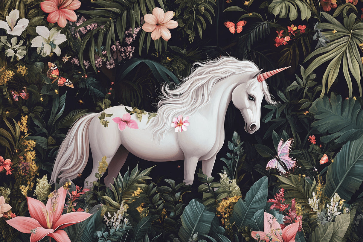 Unicorn Garden Wallpaper design file showing intricate pattern and magical details
