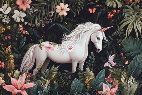 Unicorn Garden Wallpaper design file showing intricate pattern and magical details
